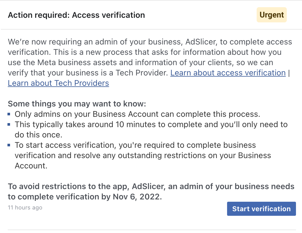 Some additional requirement Facebook just made up.